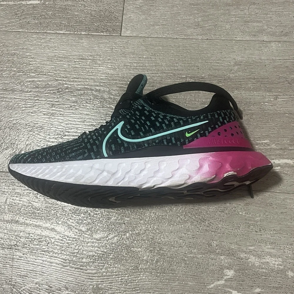 Nike Womens React Infinity Run Flyknit 3 DD3024 003 Black Running Shoes 7